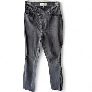 Abercrombie & Fitch The 90s Slim Straight Jeans Womens 4 Black Cross Waist